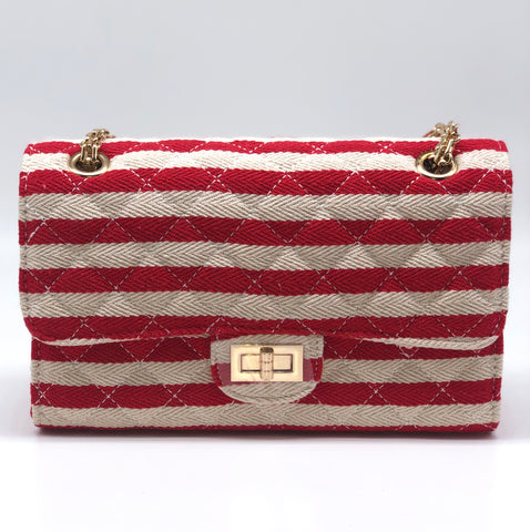 Red Stripe Clutch